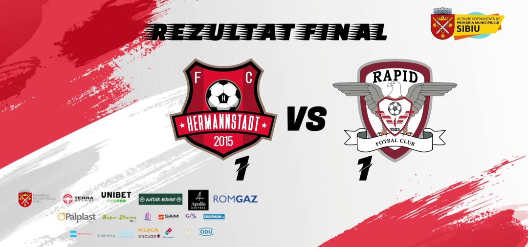 Liga I. FC Hermannstadt - CFR Cluj, rezultat final