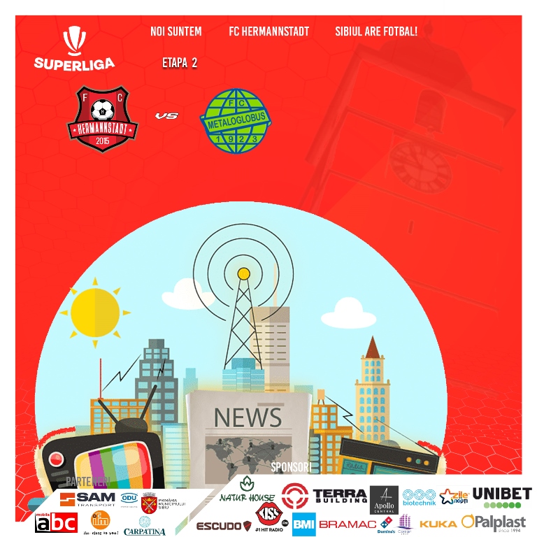 ACREDITĂRI MASS-MEDIA PENTRU MECIUL DINTRE A.F.C. HERMANNSTADT  VS METALOGLOBUS