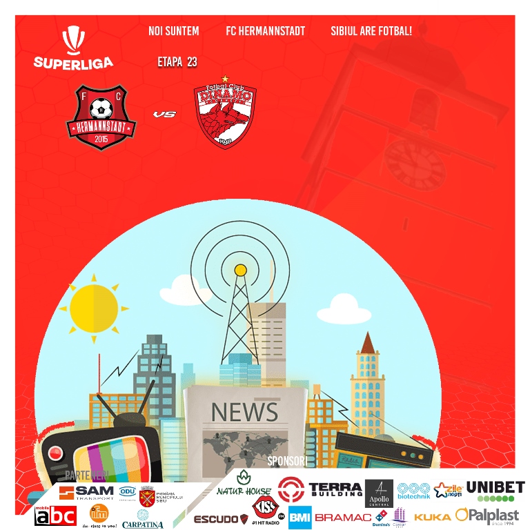 ACREDITĂRI MASS-MEDIA PENTRU MECIUL DINTRE A.F.C. HERMANNSTADT  VS DINAMO BUCUREȘTI